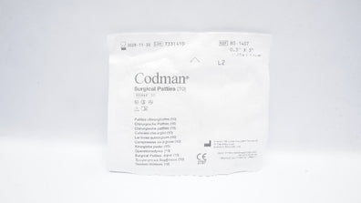 Codman 80-1407 Surgical Patties 1/2inch x 3inch - Pack of 10